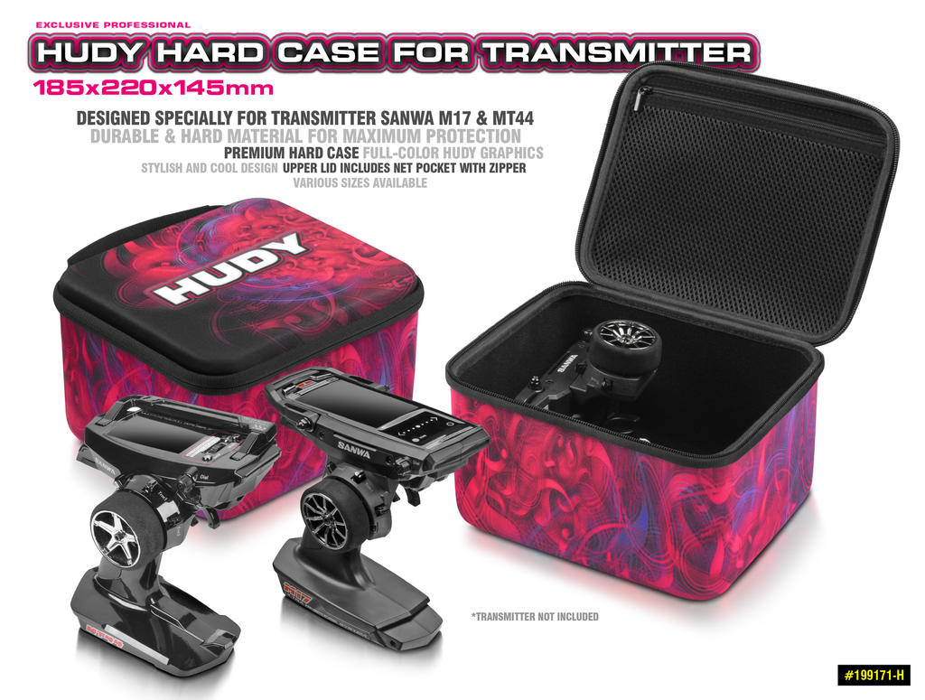 HUDY HARD CASE - 185x220x145MM - TRANSMITTER SANWA MT5 & M17
