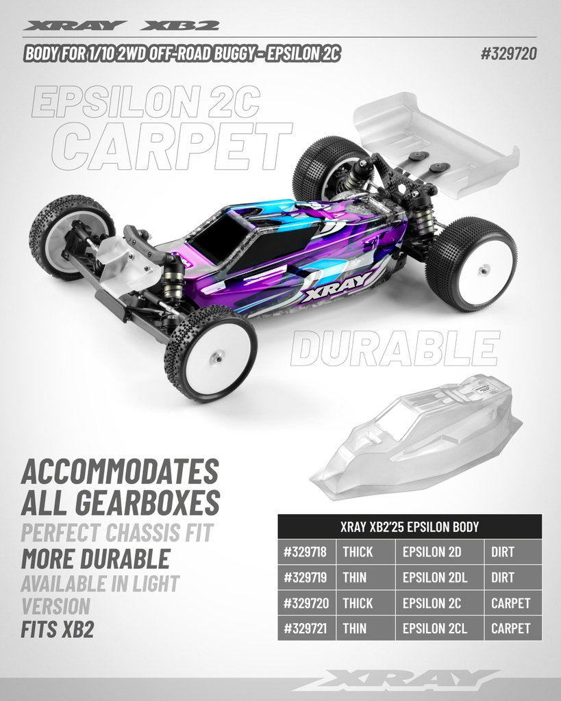 BODY FOR 1/10 2WD OFF-ROAD BUGGY - EPSILON 2C - X329720