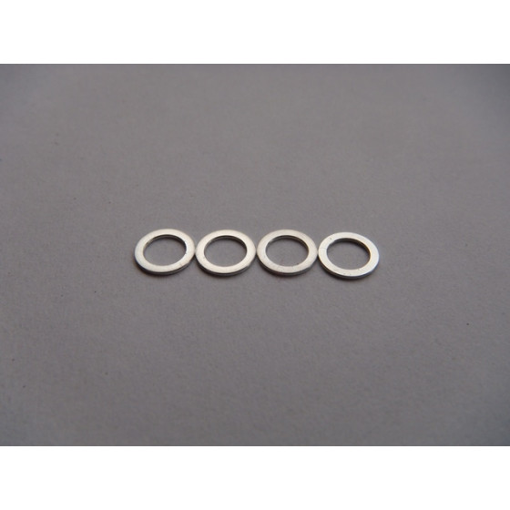 Hiro Seiko 4mm Alloy Spacer (0.5t) [Silver] (4 pcs) - HS-69839