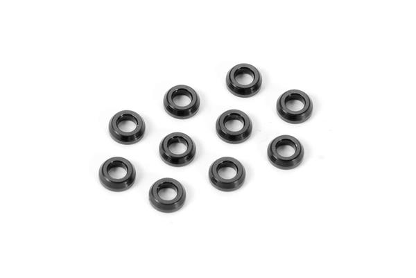 ALU CONICAL SHIM 3x6x2.0MM - BLACK (10) - X362280-K