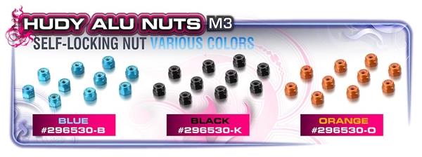 ALU NUT M3 - BLUE (10) - X296530-B