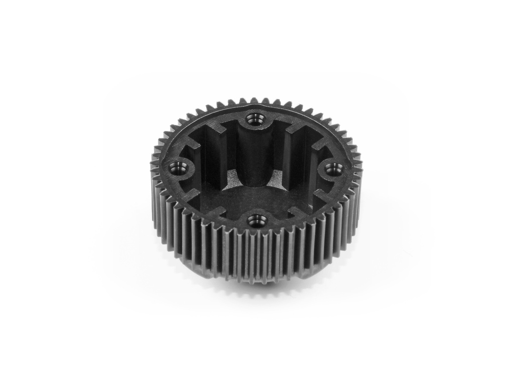 [X324955-G] COMPOSITE GEAR DIFFERENTIAL CASE WITH PULLEY 53T - LCG - NARROW - GRAPHITE - X324955-G