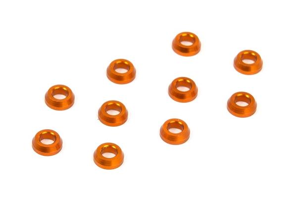 [X362280-O] ALU CONICAL SHIM 3x6x2.0MM - ORANGE (10) - X362280-O