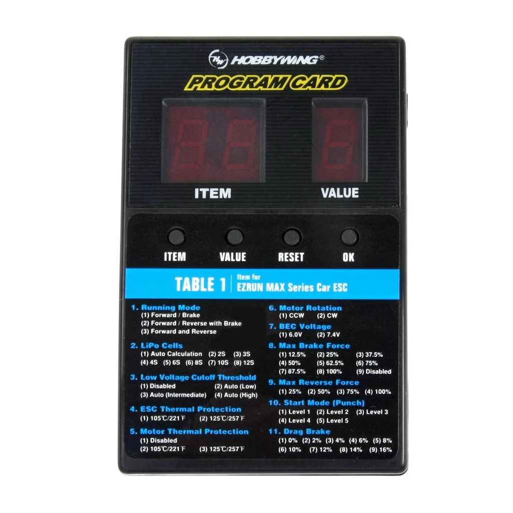 [HW30501003] Hobbywing LED Program Box For Quicrun, Xerun, FlyFun, Ezrun, Seaking, Platinum -  HW30501003