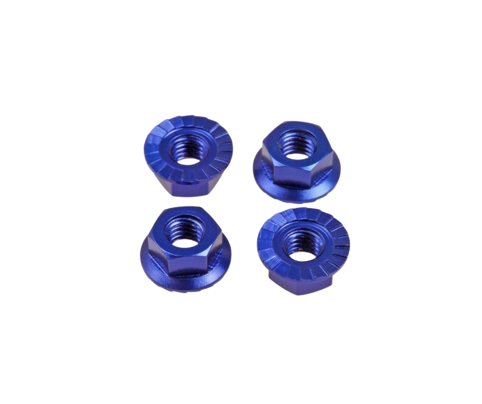 [HS-69592] Hiro Seiko 4mm Alloy Serrated Wheel Nut [Y-Blue] ( 4 pcs) - HS-69592